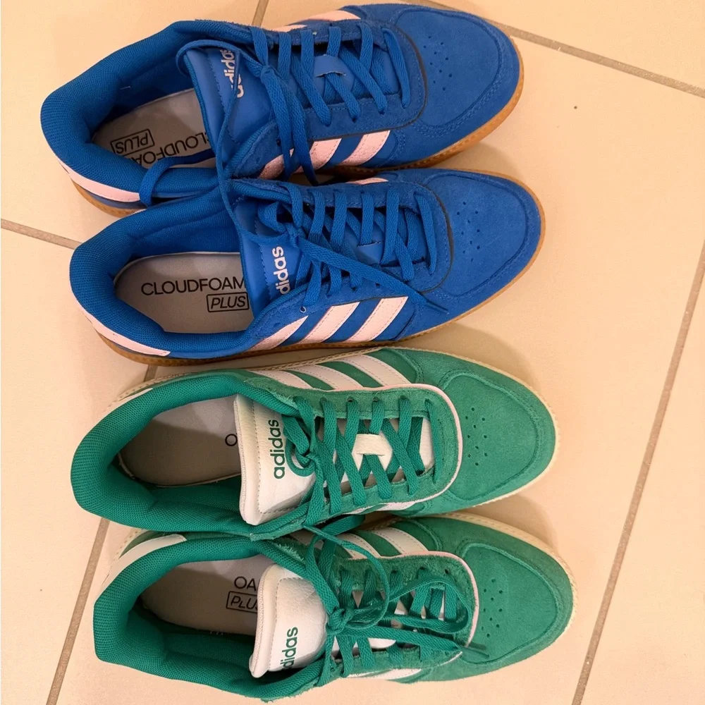 Set of 2 Adidas Women’s Blue and Teal Sneakers - Picture 1 of 10